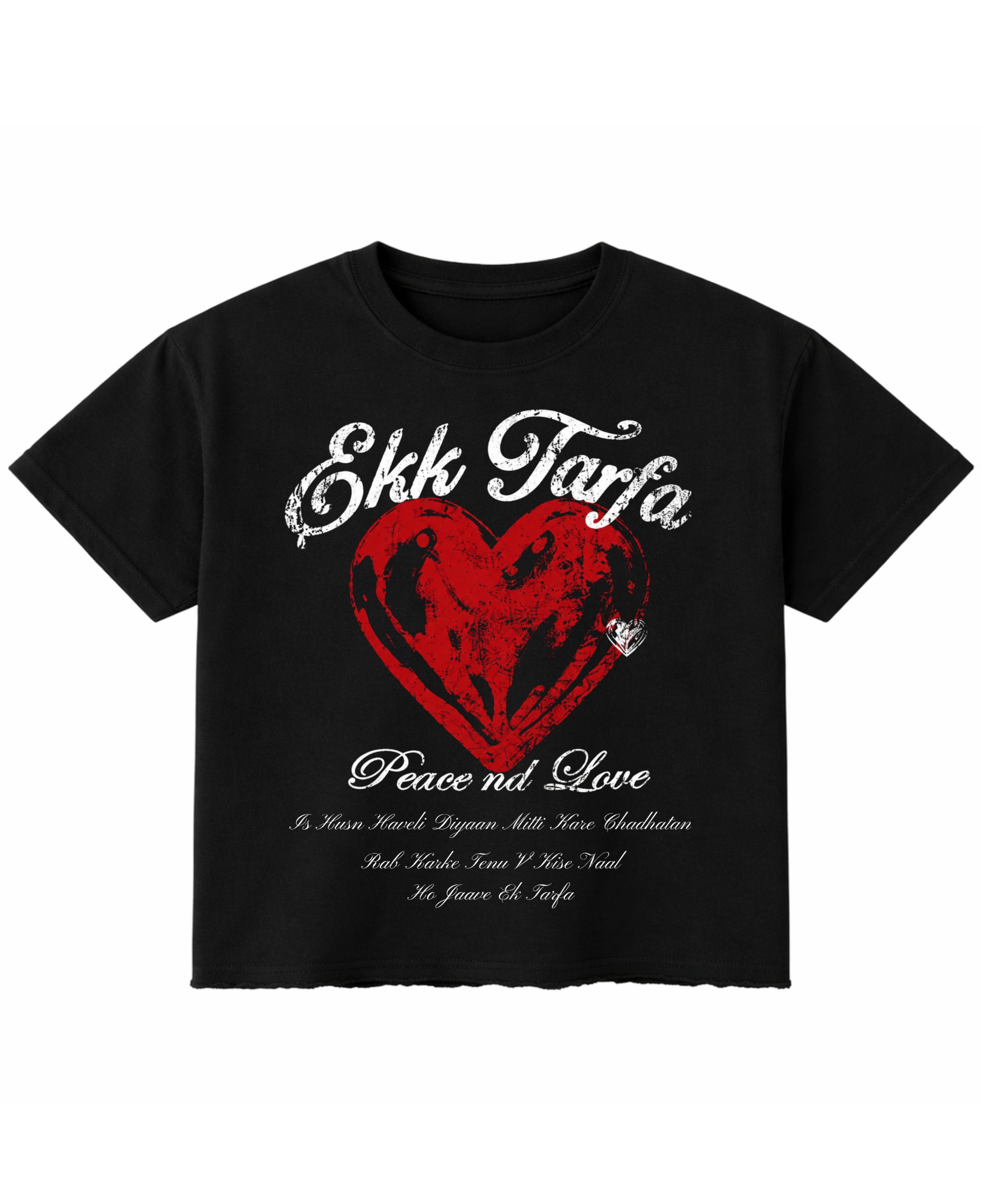 Black Boxy Fit T-shirt Front Design