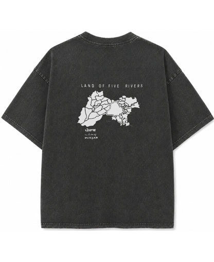 Vintage Fade Wash Oversized T-shirt Back Design