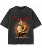 Vintage Fade Wash Oversized T-shirt Front Design