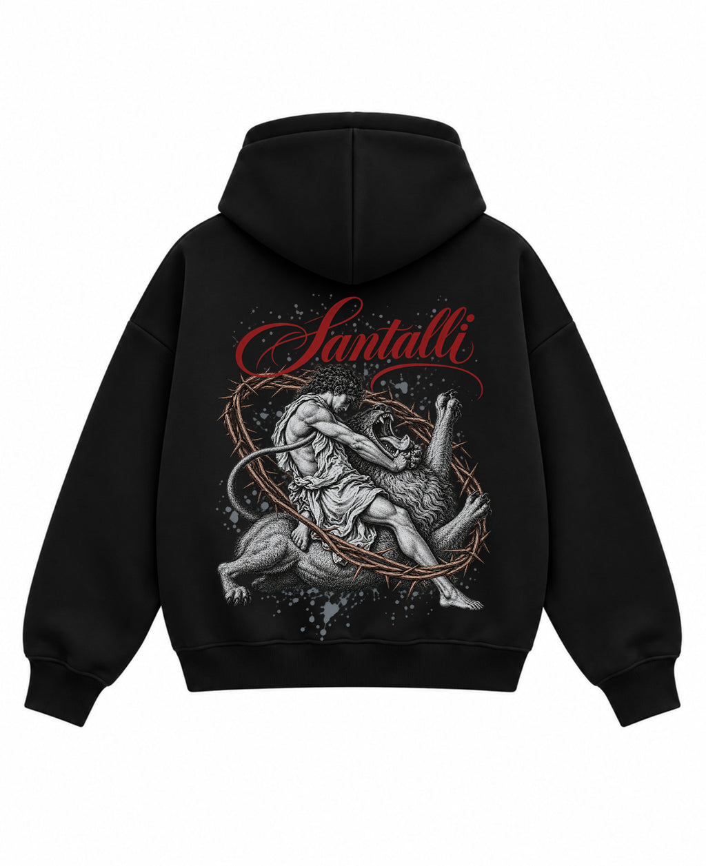 Black Boxy Hoodie Back Design