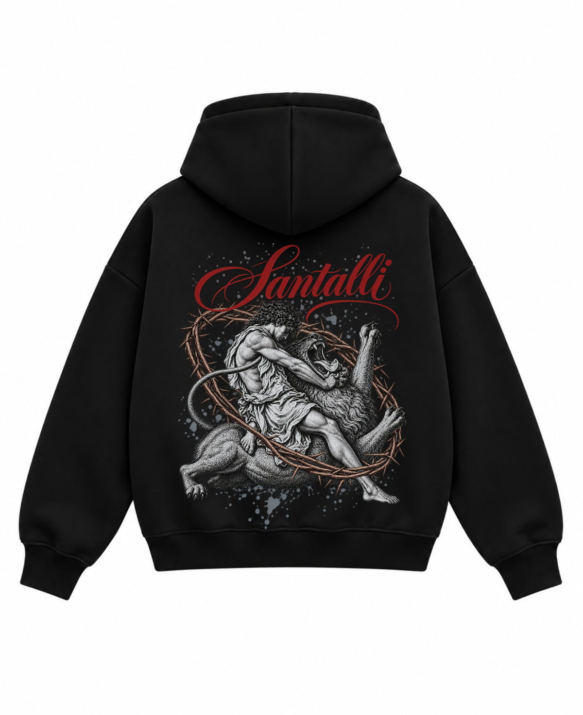 Black Boxy Hoodie Back Design