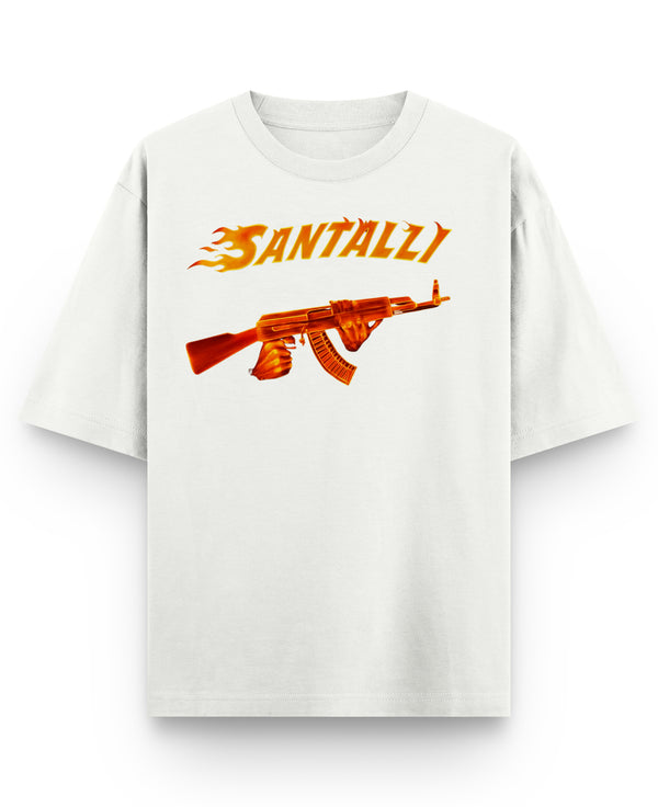 Off White Oversized T-shirt Front Design