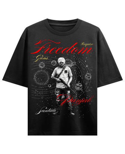 Black Oversized T-shirt Front Design