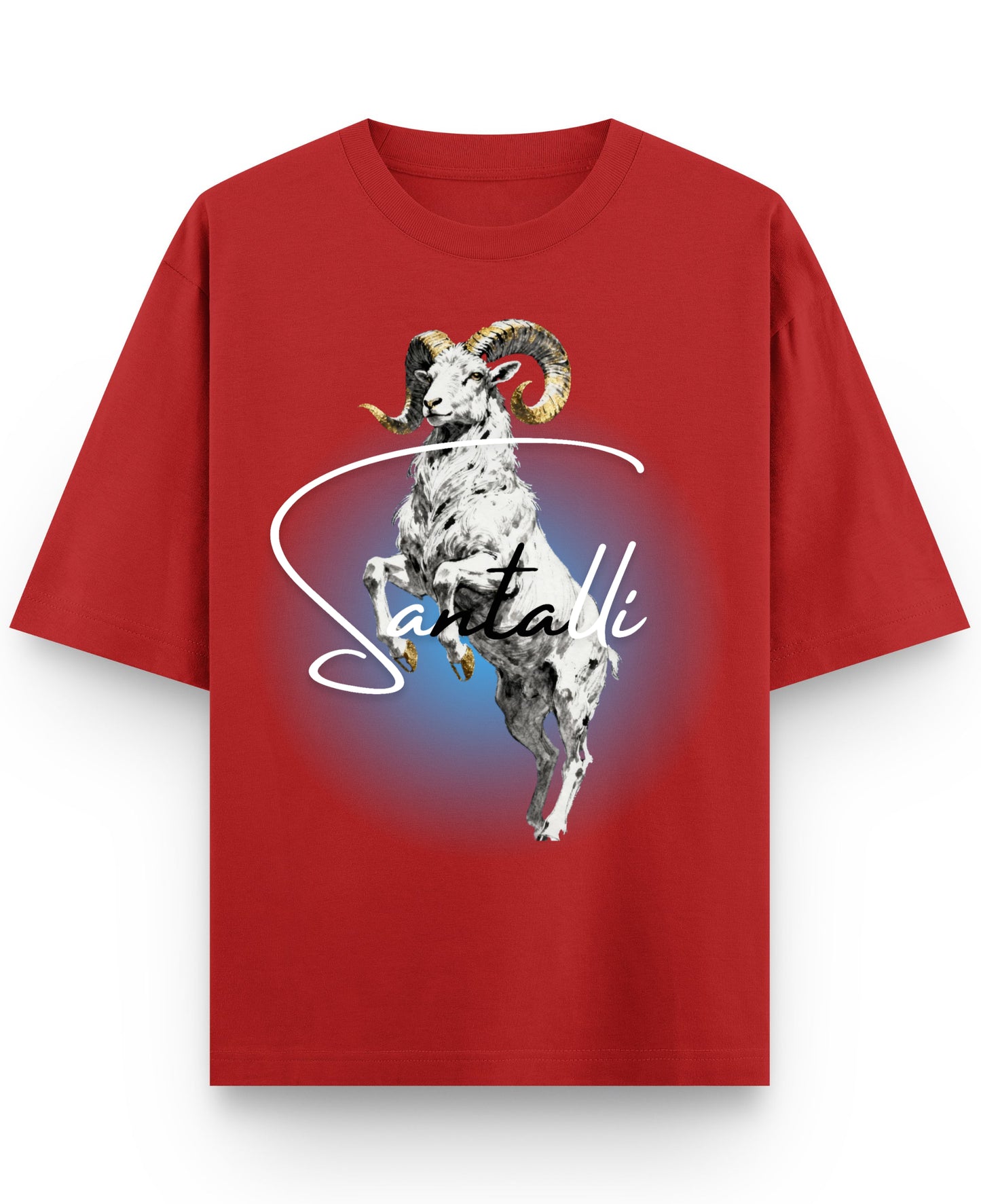 Red Oversized T-shirt Front Design