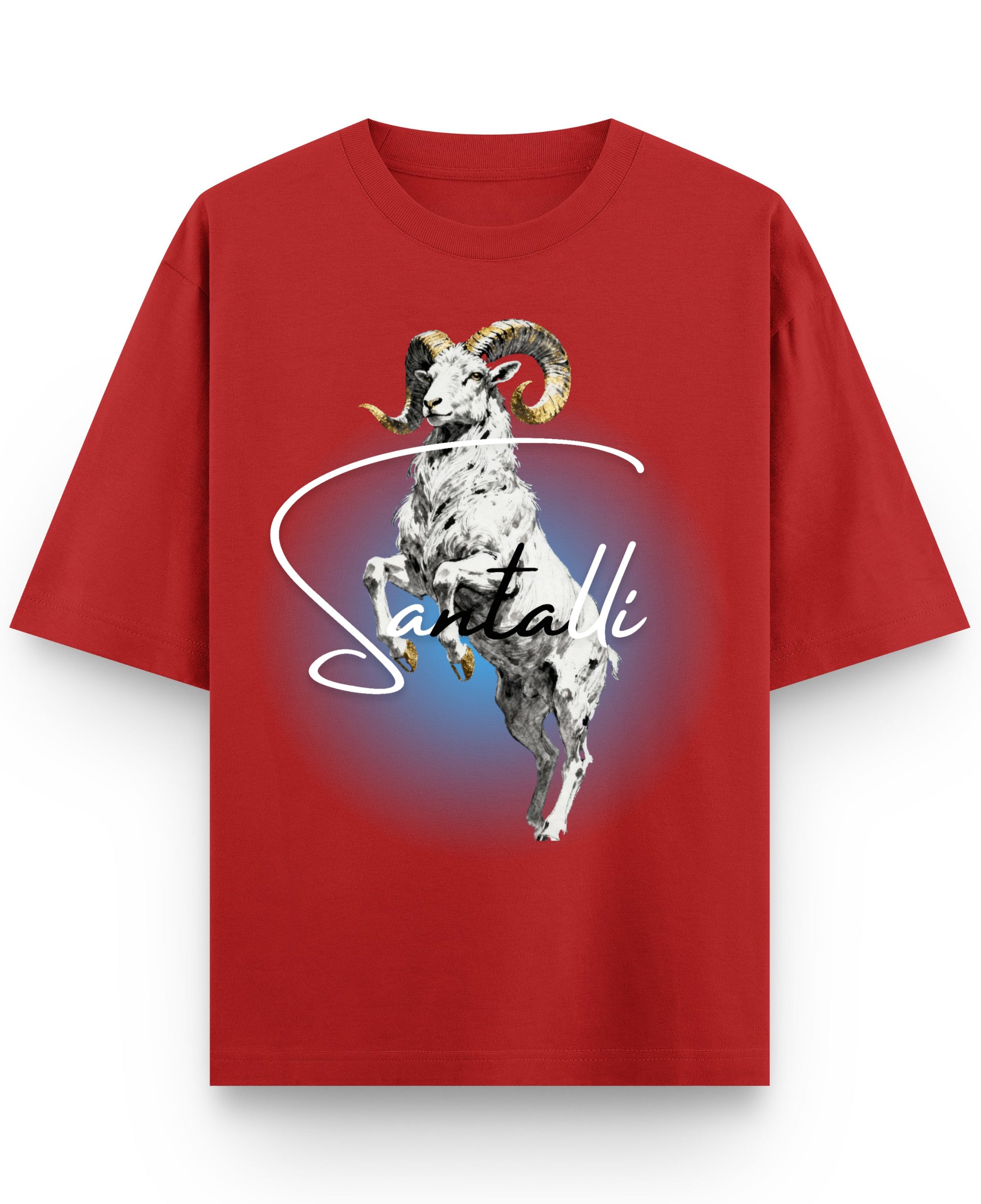 Red Oversized T-shirt Front Design