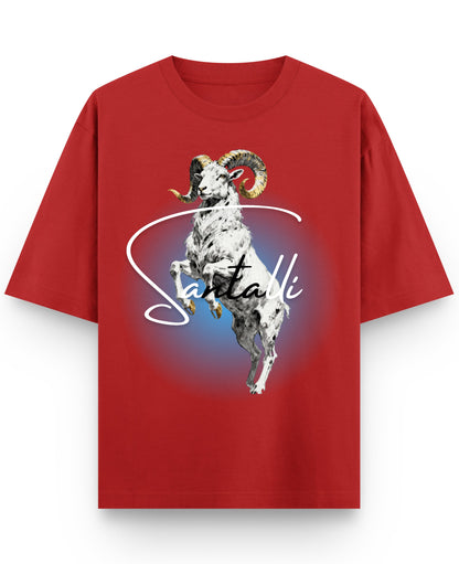 Red Oversized T-shirt Front Design