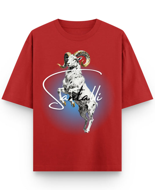 Red Oversized T-shirt Front Design