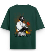 Bottle Green Oversized T-Shirt Back Design