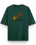 Bottle Green Oversized T-Shirt Front Design