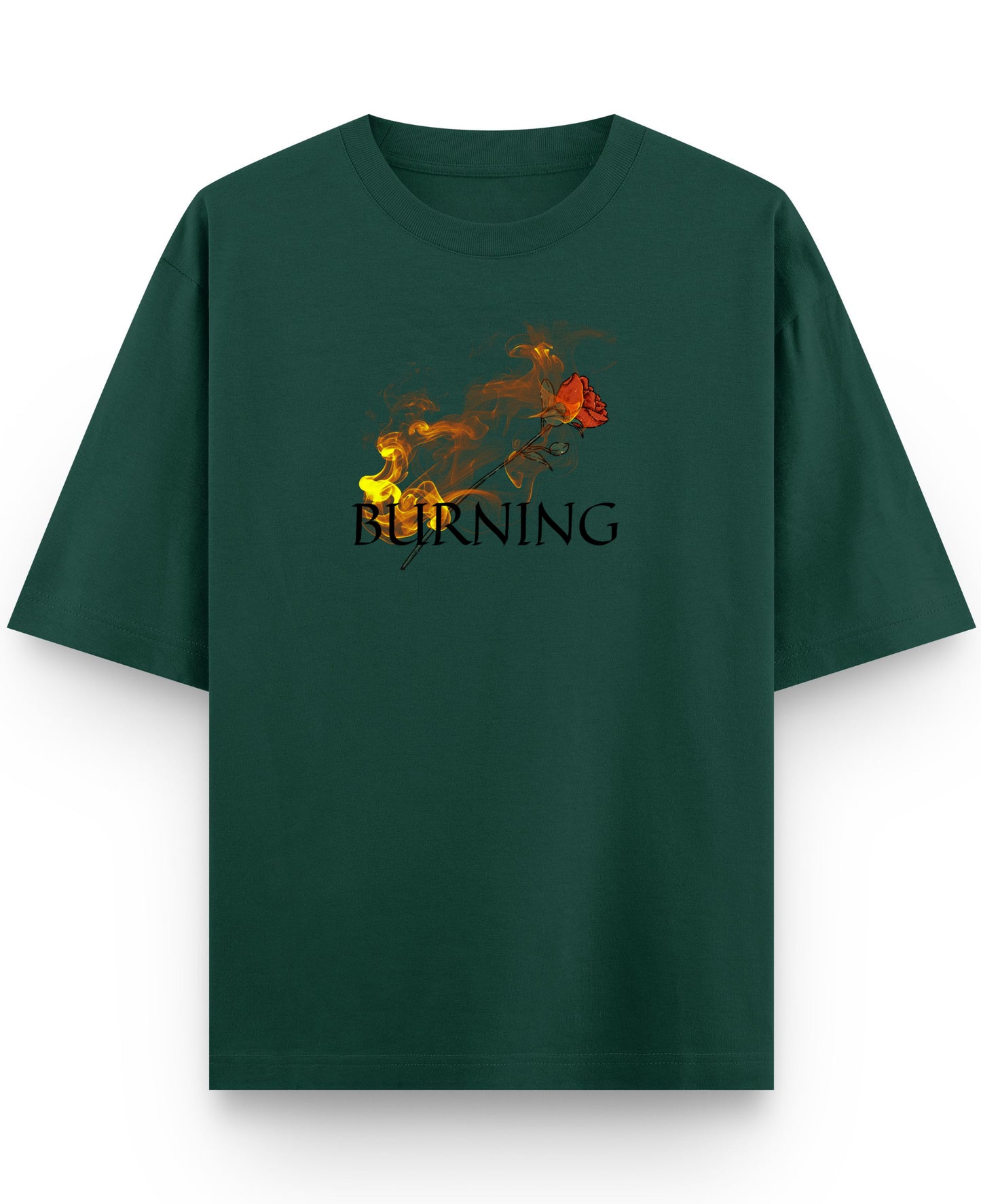 Bottle Green Oversized T-Shirt Front Design