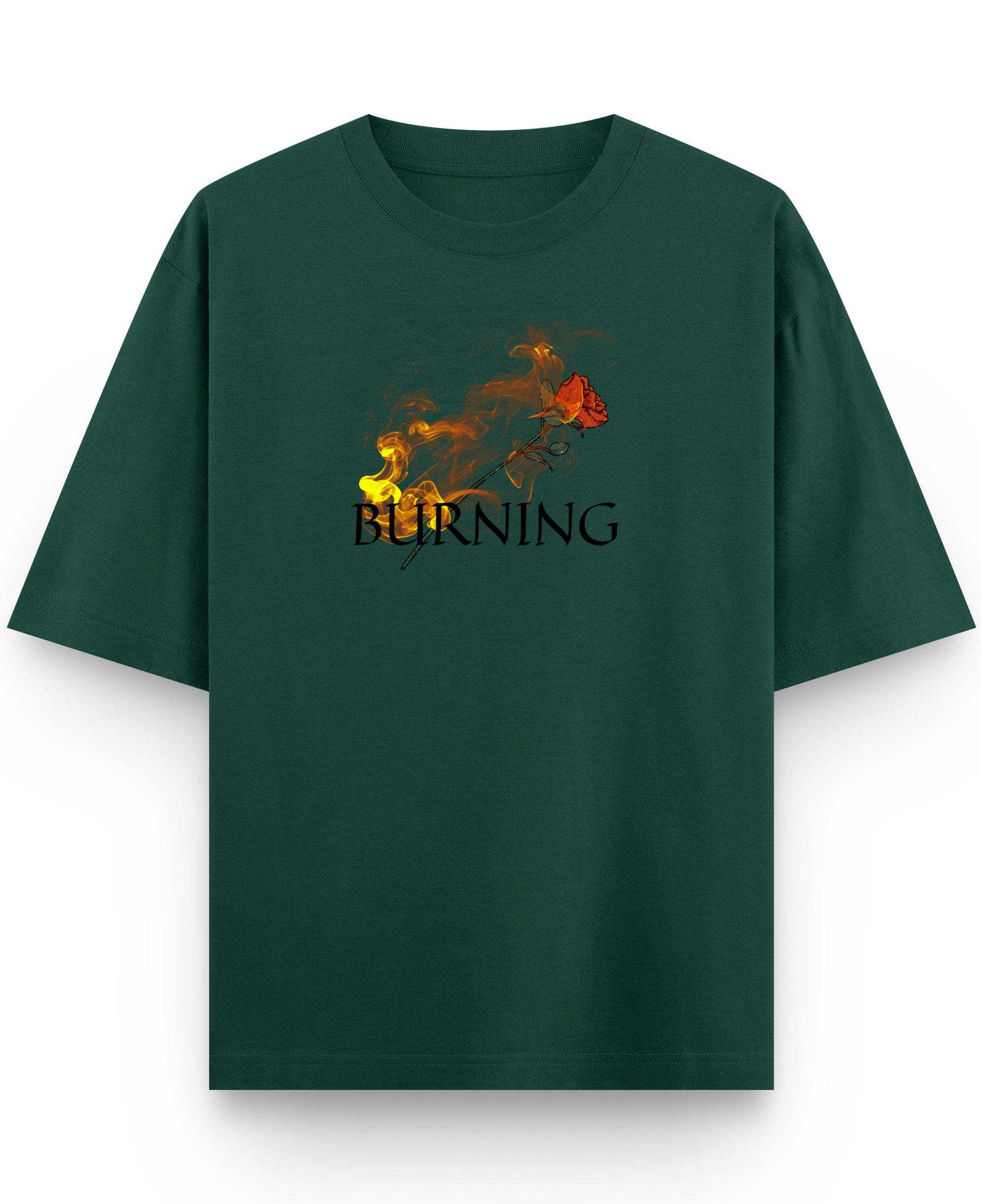 Bottle Green Oversized T-Shirt Front Design