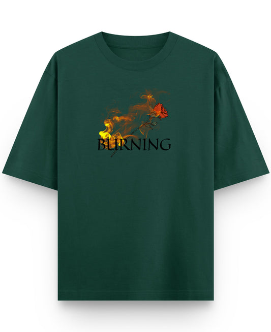 Bottle Green Oversized T-Shirt Front Design