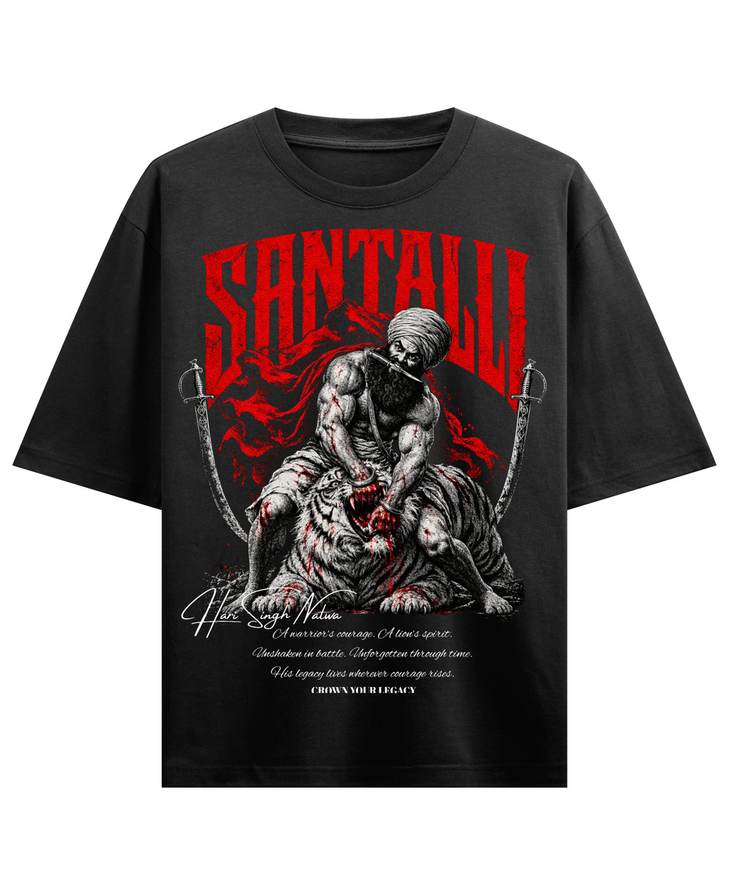 Black Oversized T-shirt Front Design