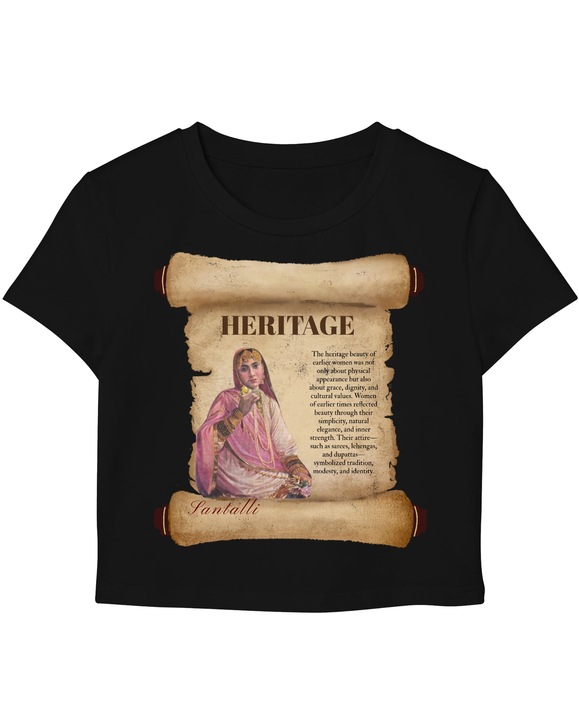 Black Baby Tee Front Design