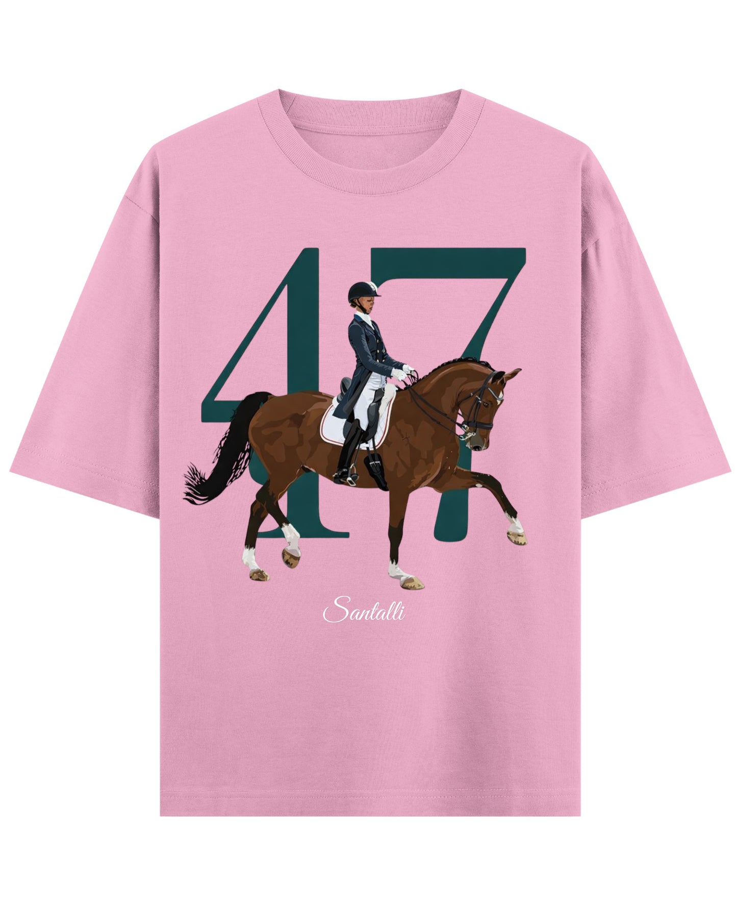 Baby Pink Oversized T-Shirt Front Design