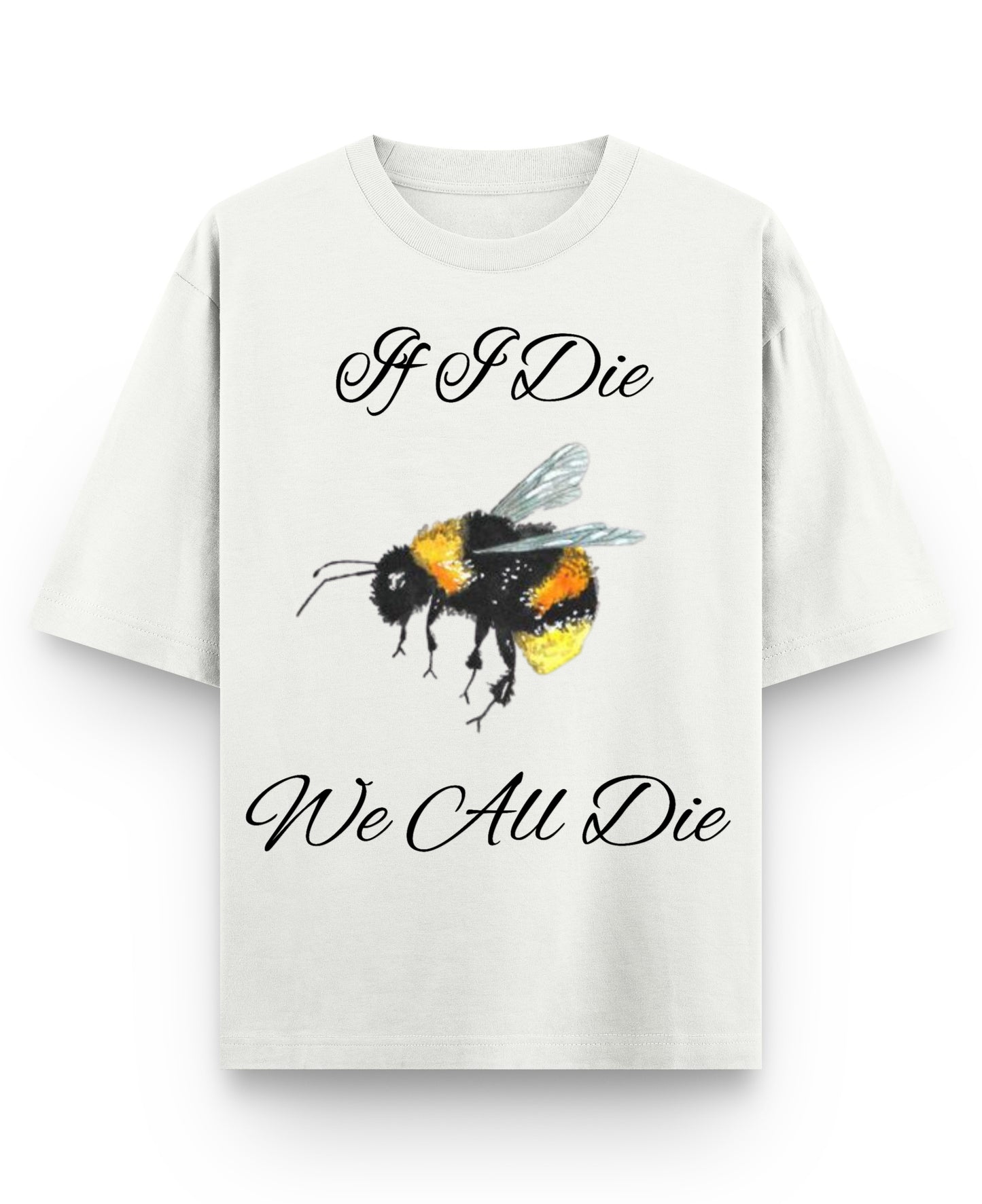 Off White Oversized T-shirt Front Design