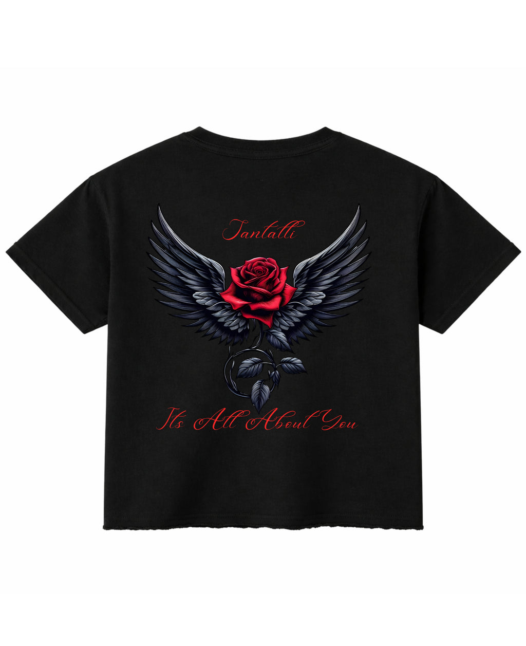 Black Boxy Fit T-shirt Back Design