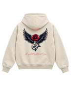 Cream Boxy Hoodie Back Design