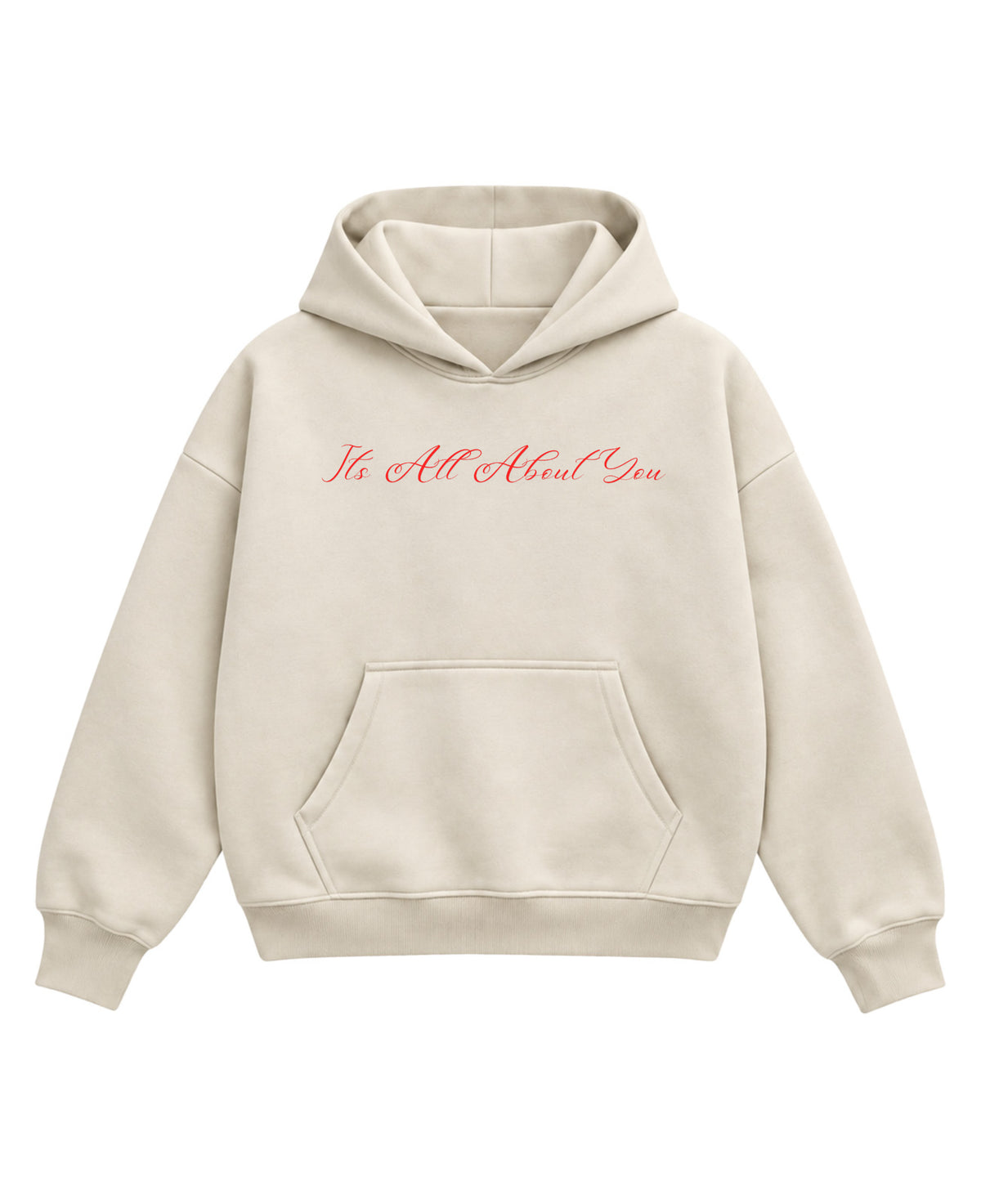 Cream Boxy Hoodie Front Design