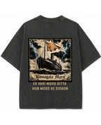 Vintage Fade Wash Oversized T-shirt Back Design