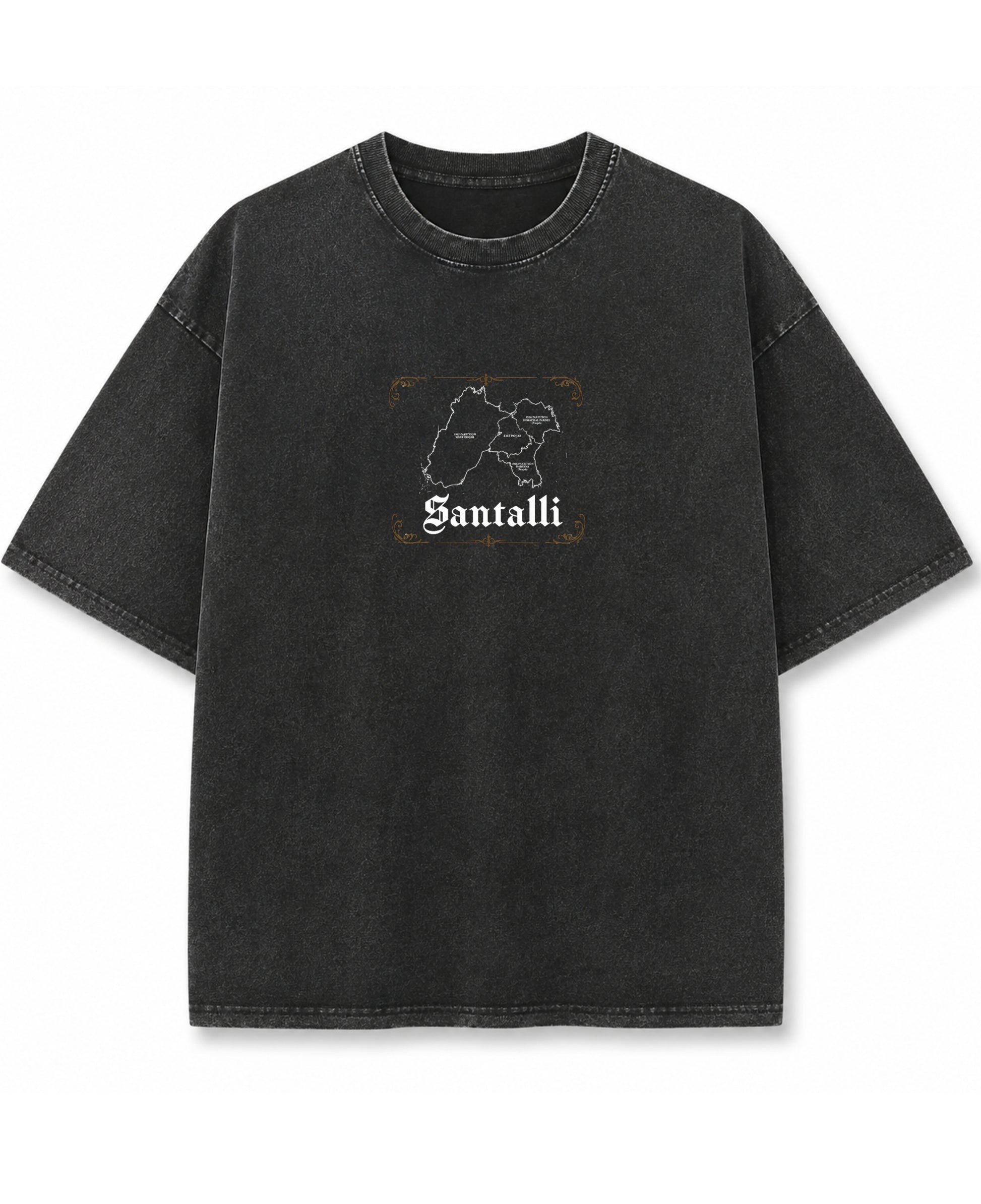 Vintage Fade Wash Oversized T-shirt Front Design