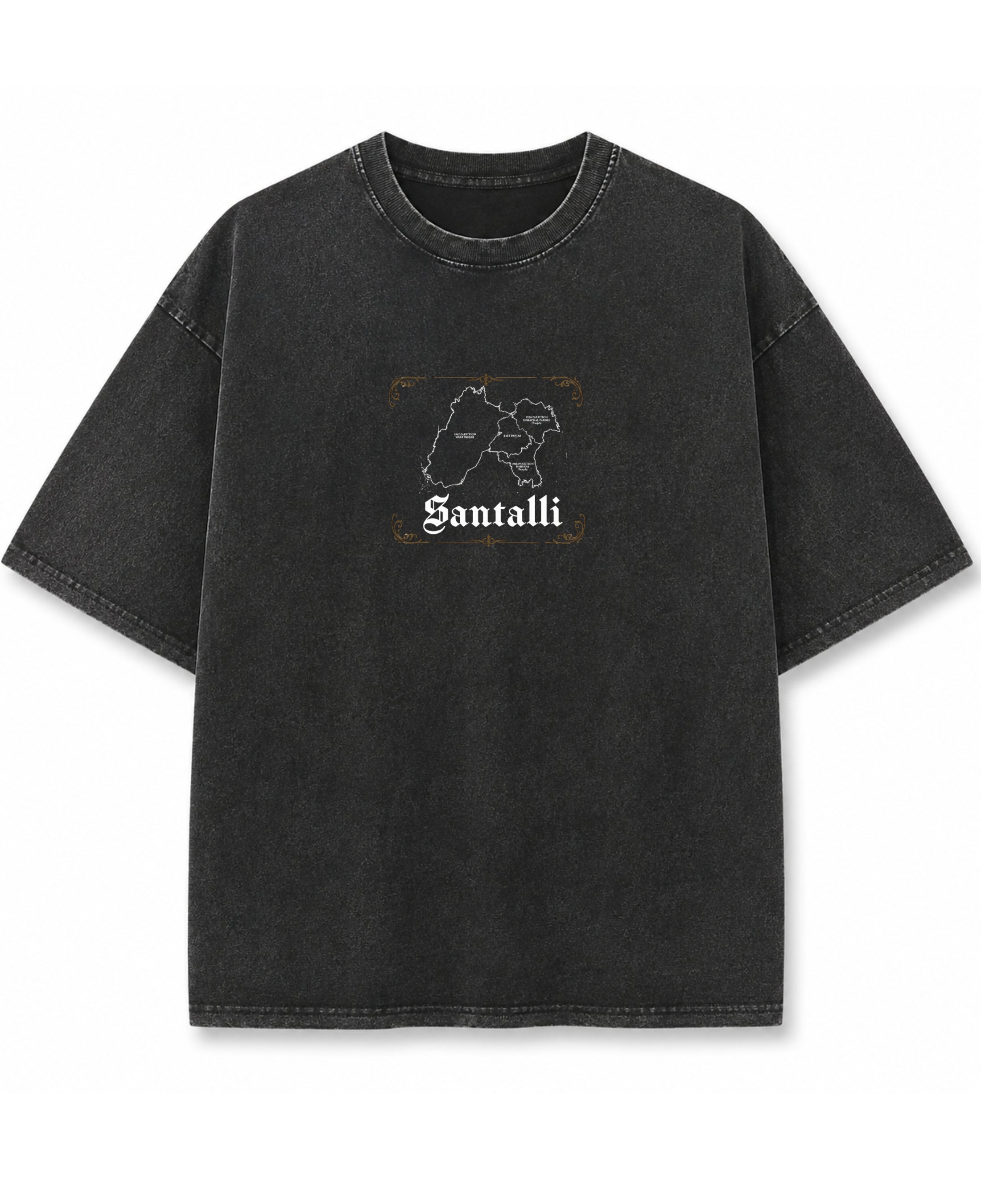 Vintage Fade Wash Oversized T-shirt Front Design