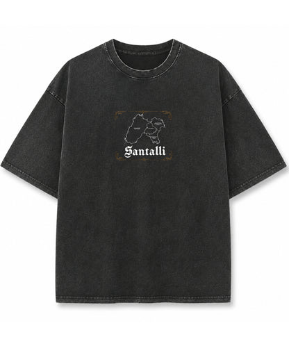 Vintage Fade Wash Oversized T-shirt Front Design