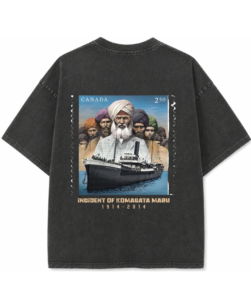 Vintage Fade Wash Oversized T-shirt Back Design