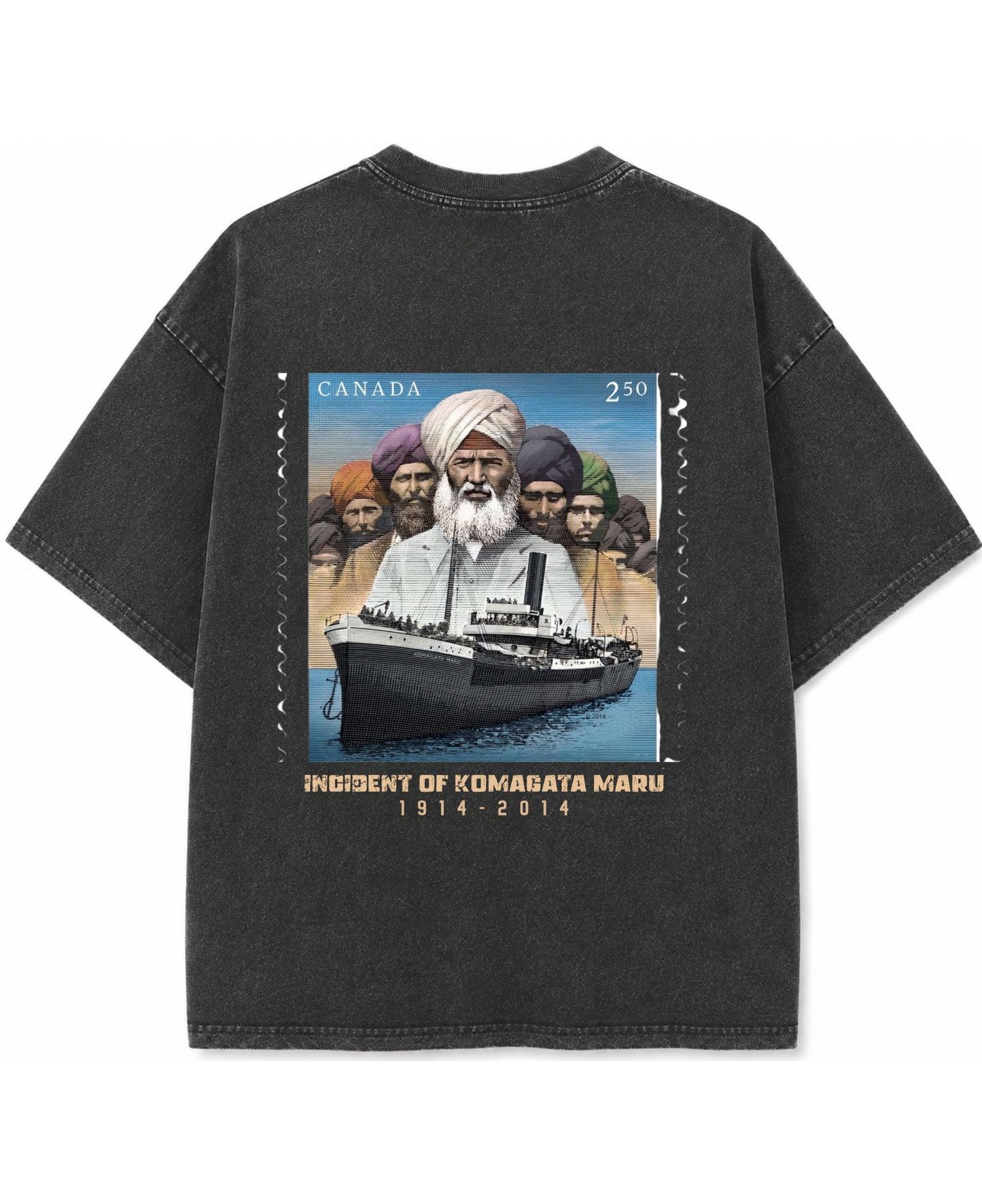 Vintage Fade Wash Oversized T-shirt Back Design