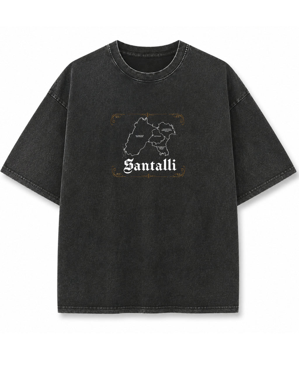 Vintage Fade Wash Oversized T-shirt Front Design