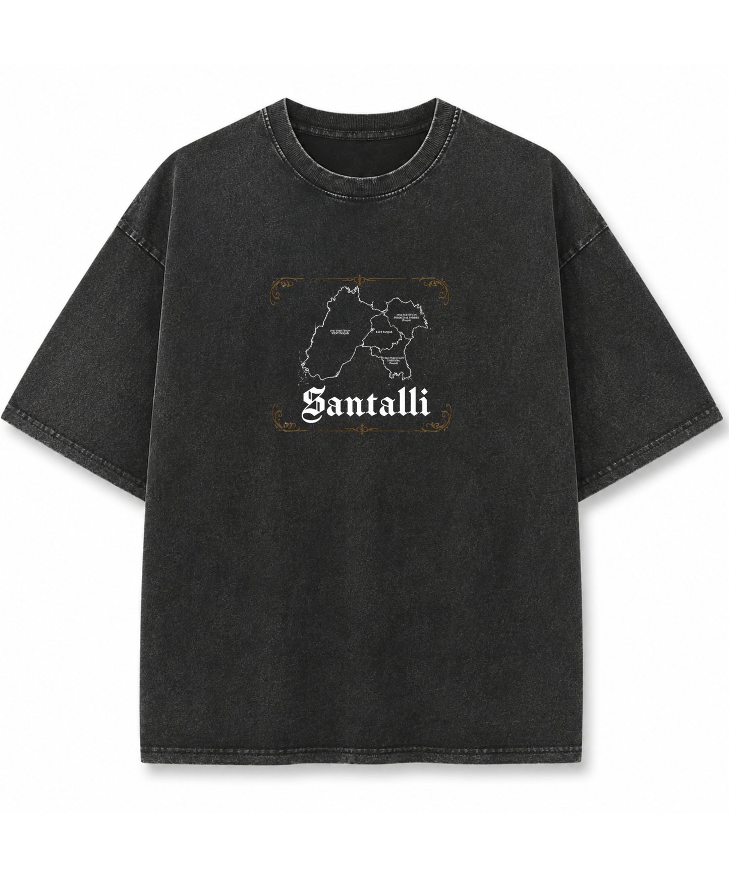 Vintage Fade Wash Oversized T-shirt Front Design