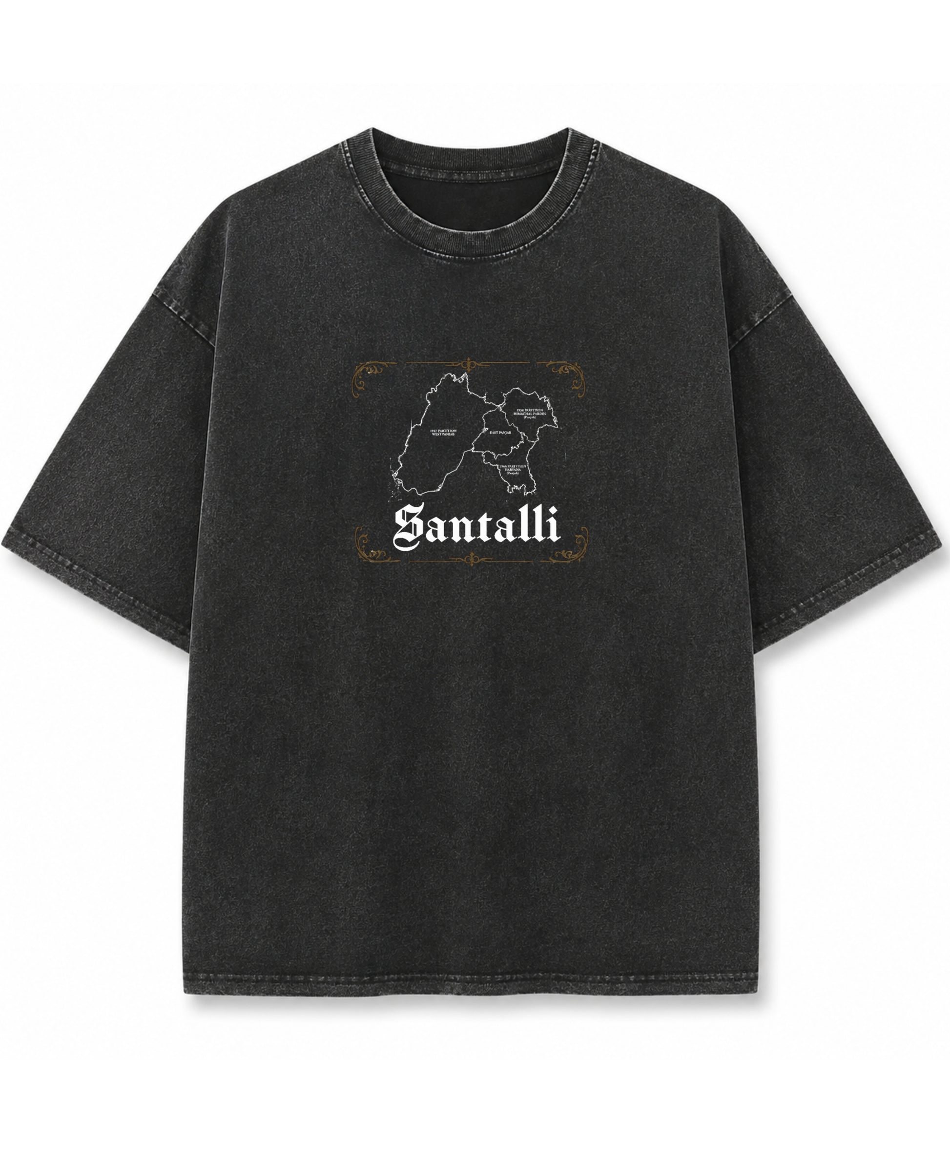 Vintage Fade Wash Oversized T-shirt Front Design
