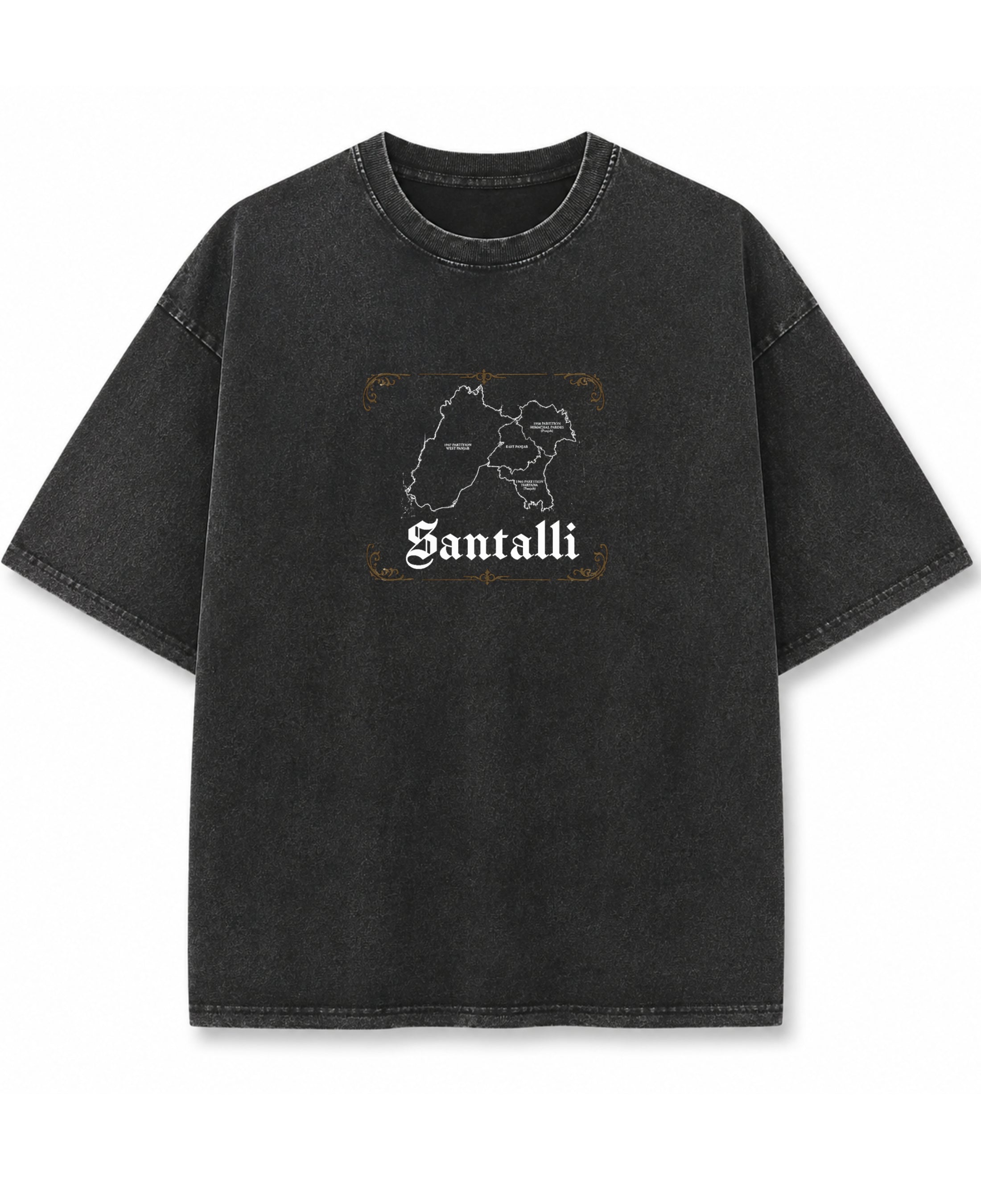 Vintage Fade Wash Oversized T-shirt Front Design