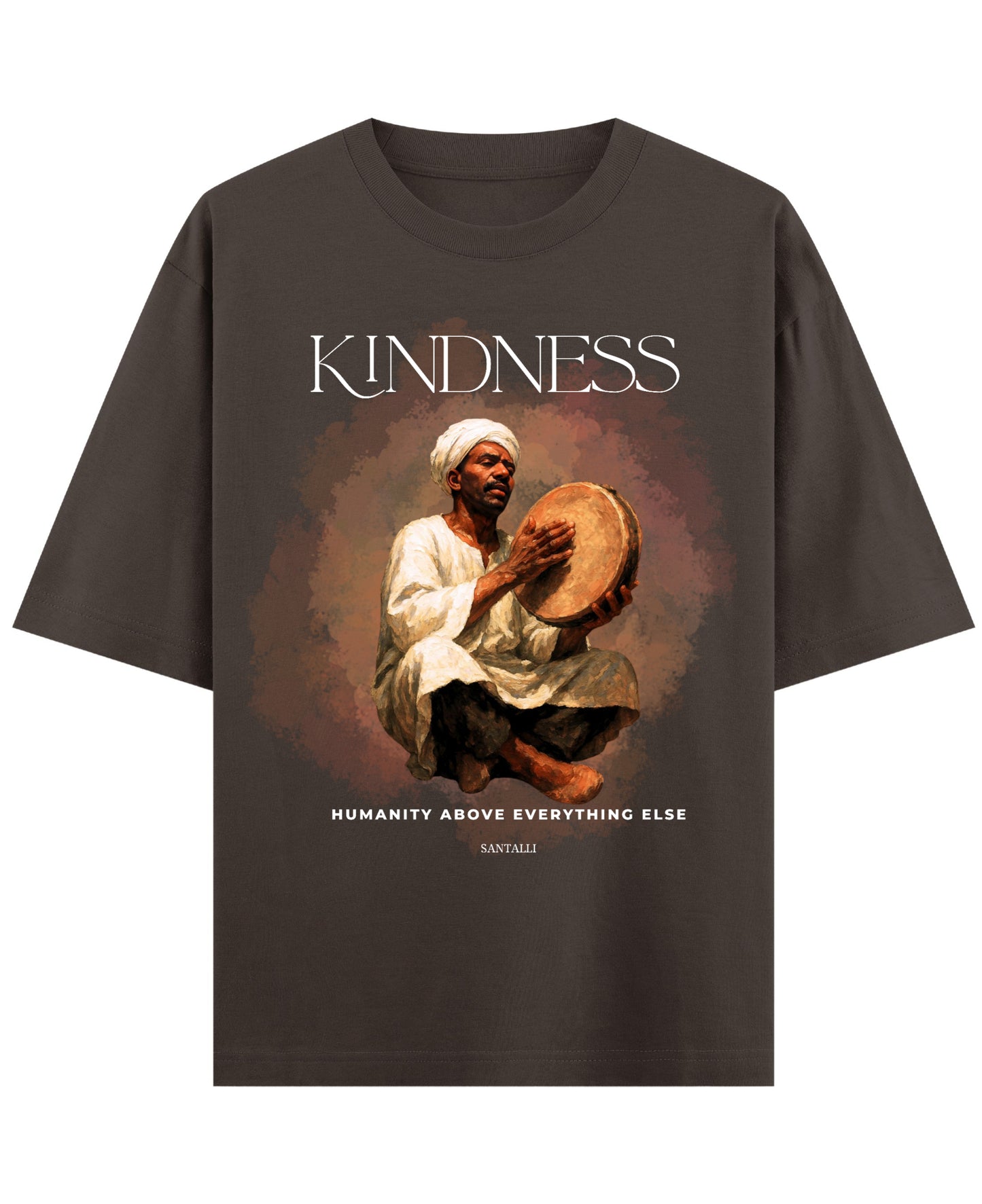 Coffee Oversized T-Shirt Front Design