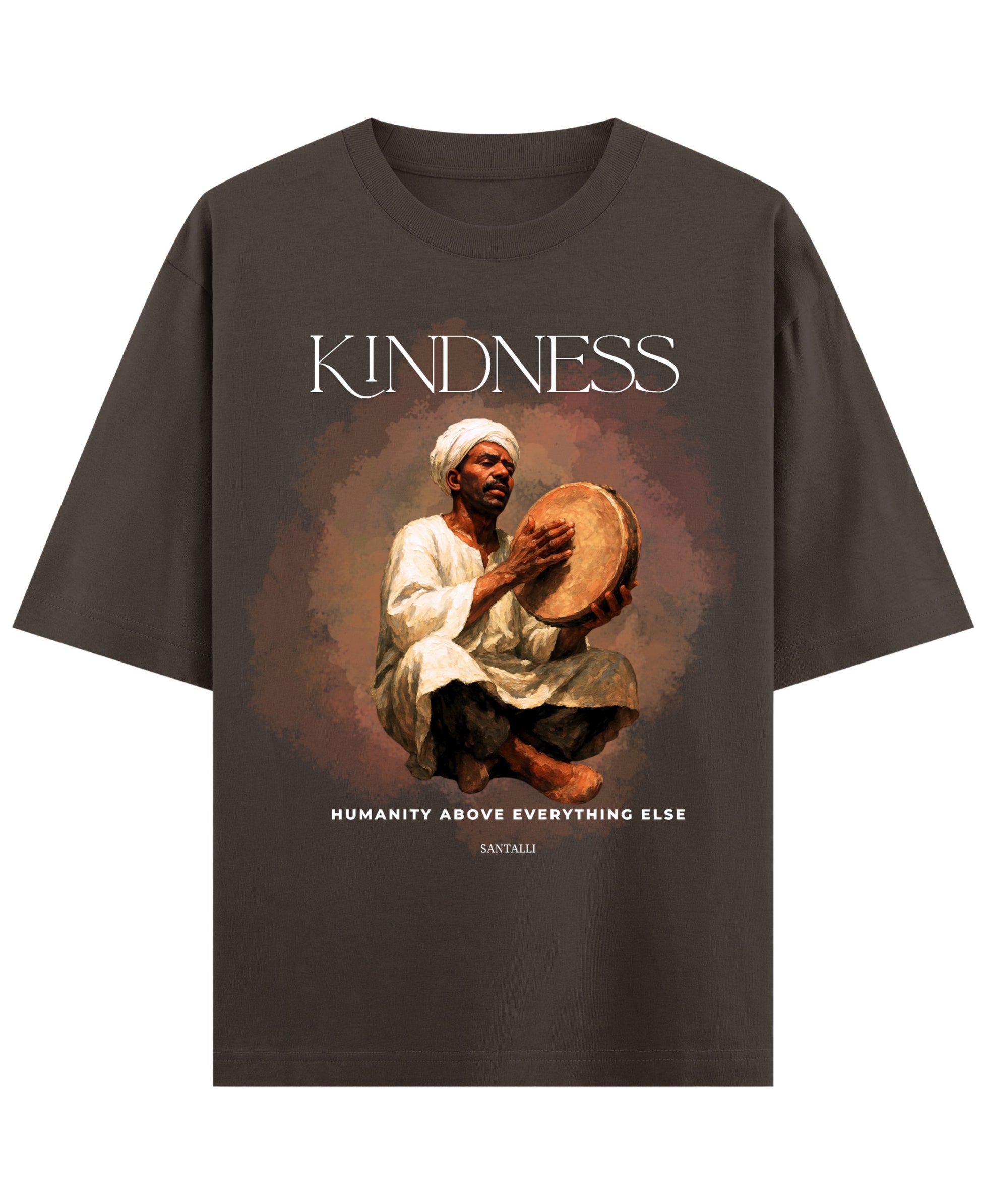 Coffee Oversized T-Shirt Front Design