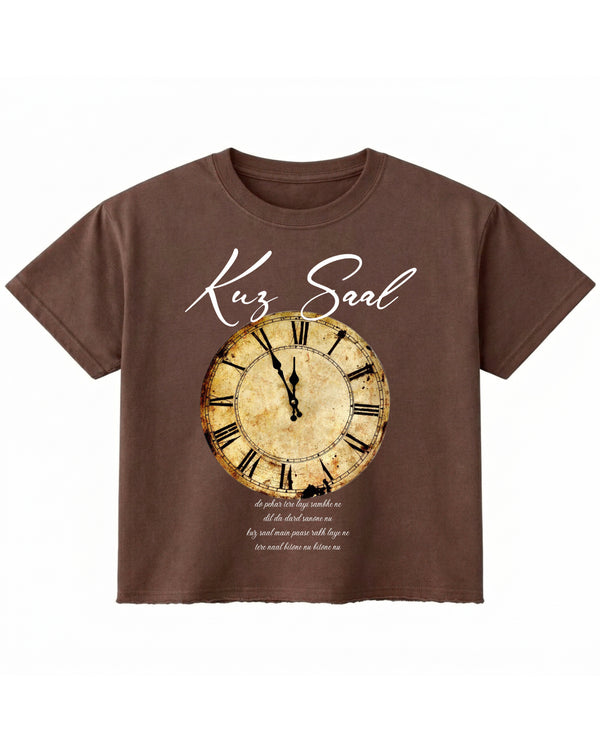 Brown Boxy Fit T-shirt Front Design