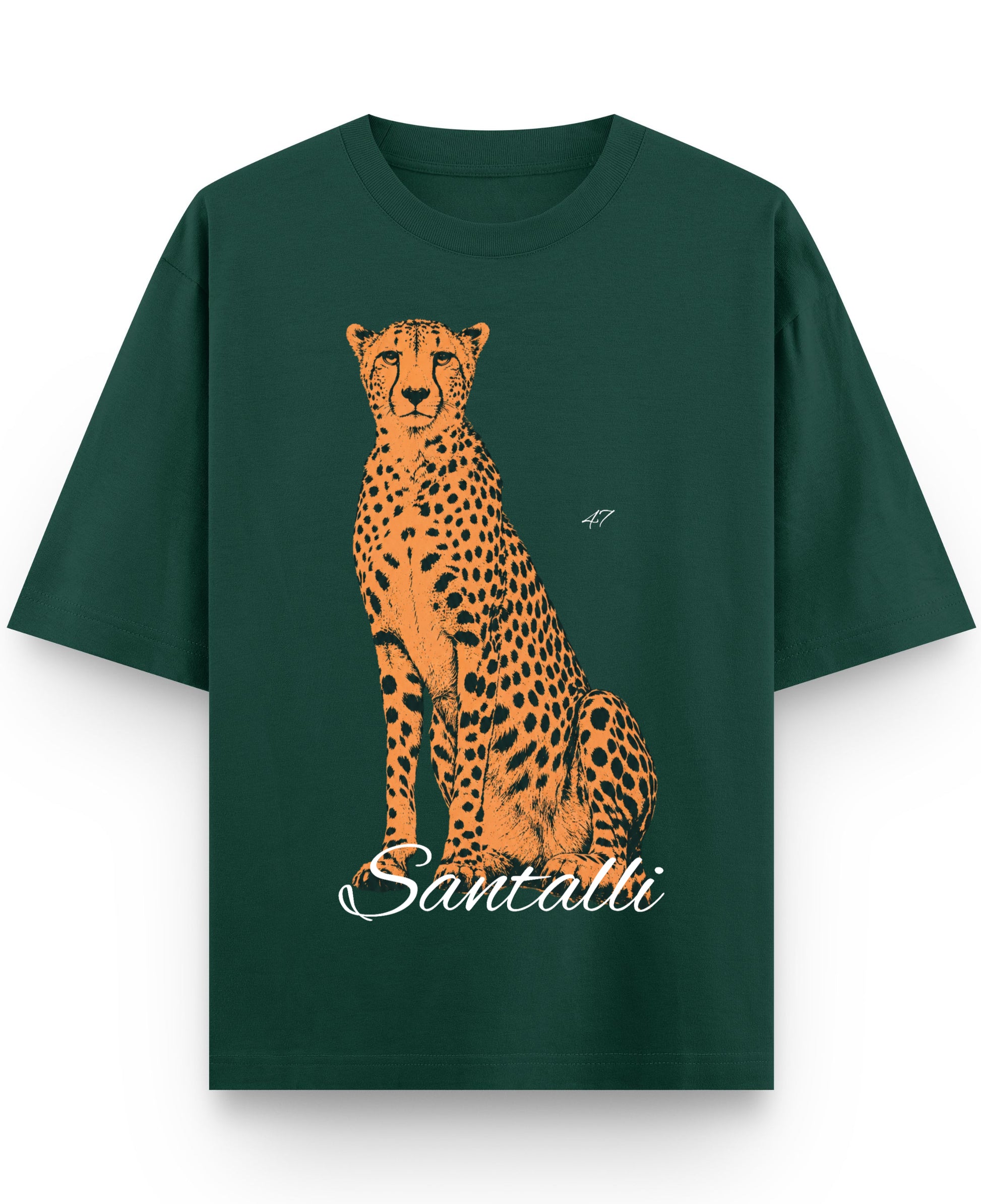 Bottle Green Oversized T-Shirt Front Design