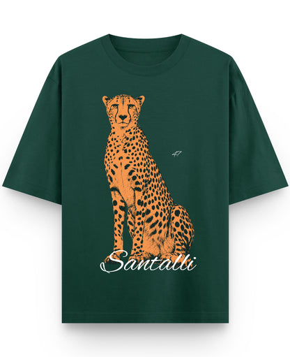Bottle Green Oversized T-Shirt Front Design