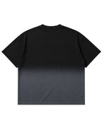 Black Ombré Wash Boxy Fit T-shirt Back Design