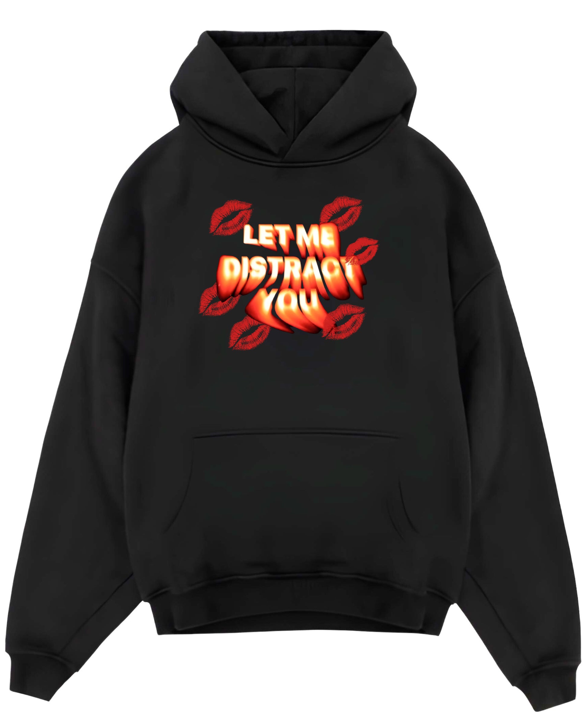 Black Oversized Hoodie Front Design