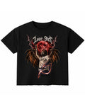 Black Boxy Fit T-shirt Front Design