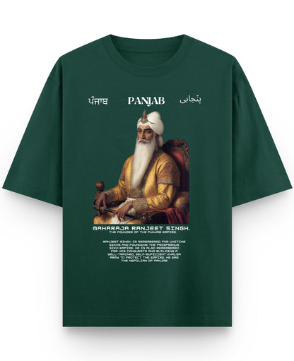 Bottle Green Oversized T-Shirt Front Design