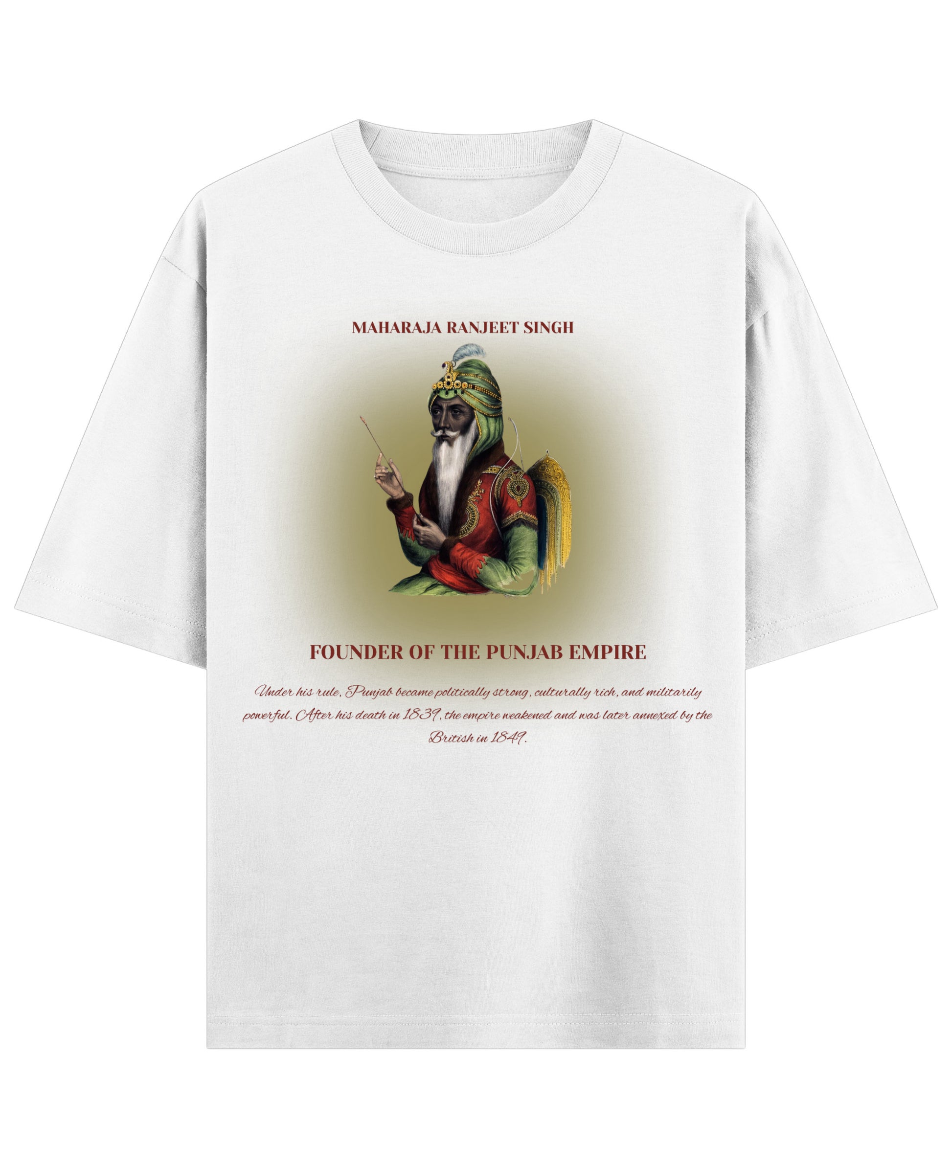 White Oversized T-shirt Front Design