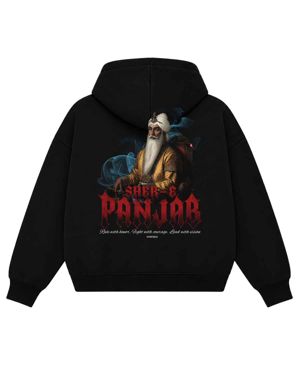 Black Boxy Hoodie Back Design