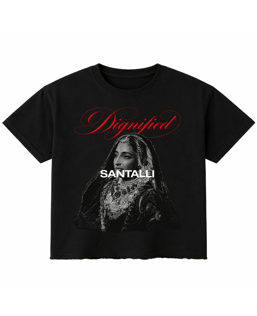 Black Boxy Fit T-shirt Front Design