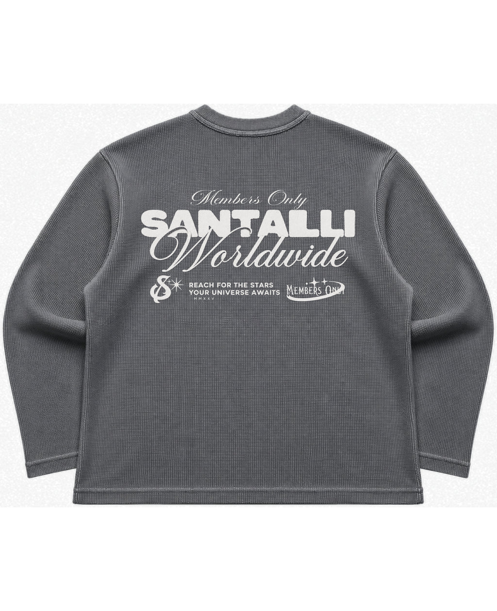 Acidwash waffle knit oversized full-sleeve Back Design