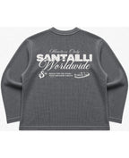 Acidwash waffle knit oversized full-sleeve Back Design
