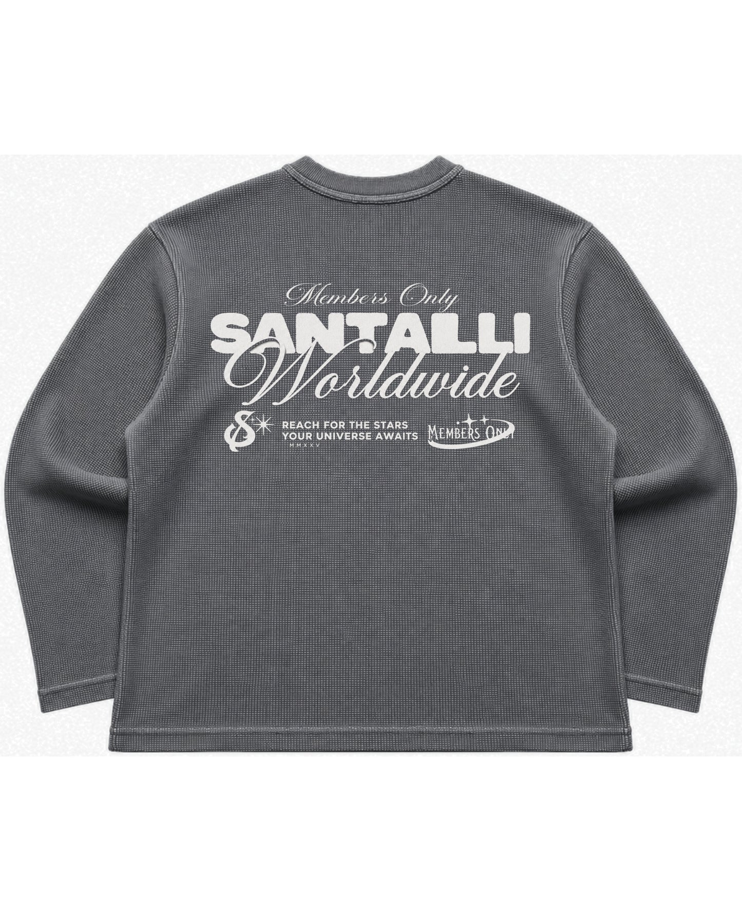 Acidwash waffle knit oversized full-sleeve Back Design