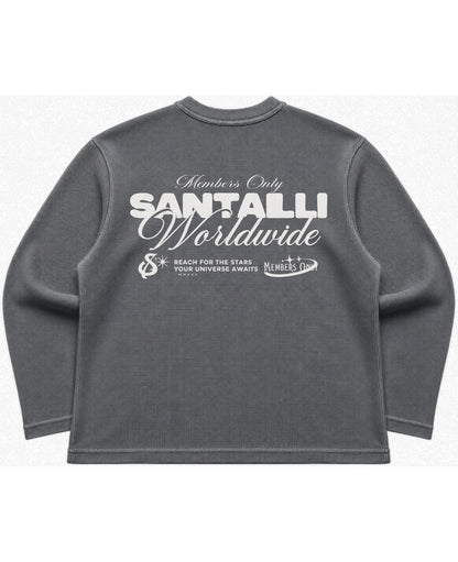 Acidwash waffle knit oversized full-sleeve Back Design