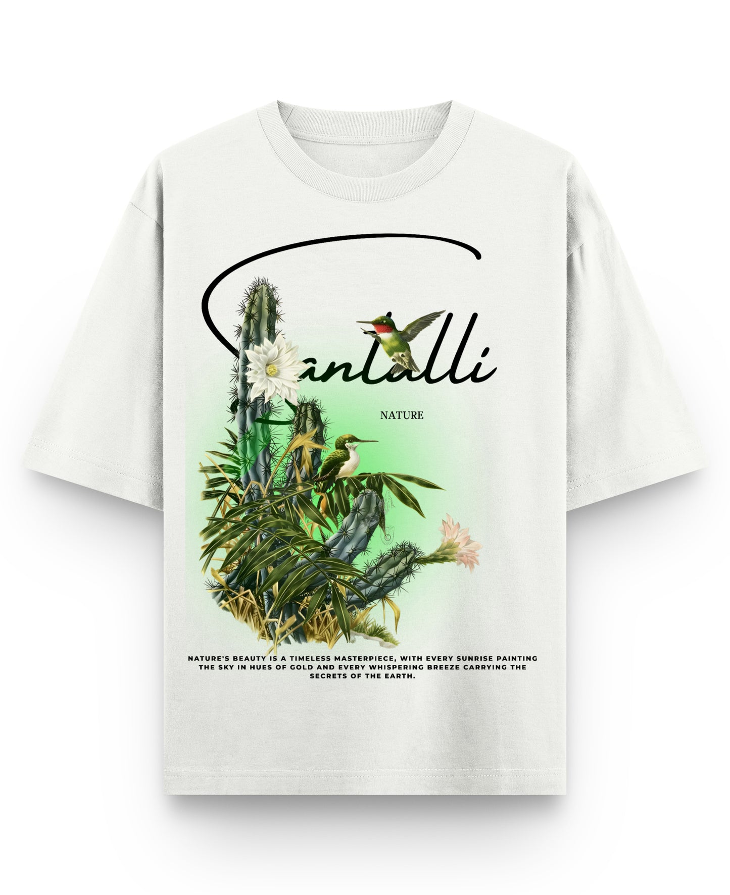 Off White Oversized T-shirt Front Design